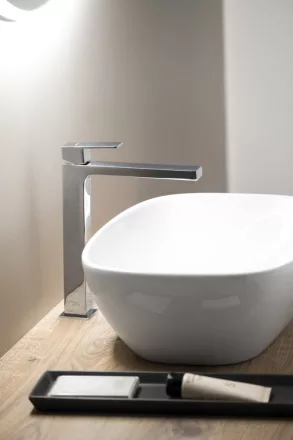 Sapho Cubemix magasított álló mosdócsaptelep leeresztő nélkül, króm CM006