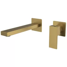   Sapho Cubemix falba süllyesztett mosdócsaptelep leeresztő nélkül, matt arany CM008GB