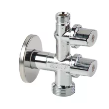   Sapho Arco Anticalc kombinált mosógép szelep 1/2x3/4x3/8, króm COMB5MAC