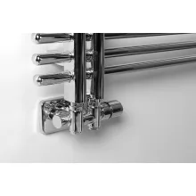   Sapho Twin Combi csatlakozó készlet termosztátos radiátorszeleppel, 50 mm bekötéssel, króm CP5010S