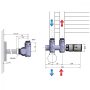 Sapho Twin Combi csatlakozó készlet termosztátos radiátorszeleppel, 50 mm bekötéssel, króm CP5010S