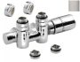EGYEDI ÁR Sapho Twin Combi csatlakozó készlet termosztátos radiátorszeleppel, 50 mm bekötéssel, jobbos, csiszolt inox CP5510S