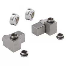   Sapho Cube Combi csatlakozó készlet sarokszeleppel, jobbos, szálcsiszolt inox CP562S