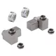 Sapho Cube Combi csatlakozó készlet sarokszeleppel, jobbos, szálcsiszolt inox CP562S