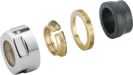 Sapho Szorítógyűrűk rézcsőhöz, 15 mm, króm CP6015