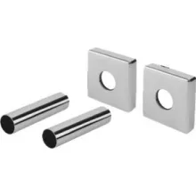 Sapho Takaró rozetta, szögletes, csiszolt inox CP812