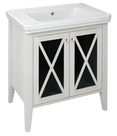 Sapho Cross két ajtós mosdószekrény 70x81x47 cm, antik fehér CR275