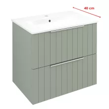   Sapho Cirasa mosdótartó szekrény 2 fiókkal 58x54x39 cm, verde strip CR592-4444S