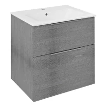   Sapho Cirasa mosdótartó szekrény 2 fiókkal 59,3x64x46 cm, ezüst tölgy CR601-1111