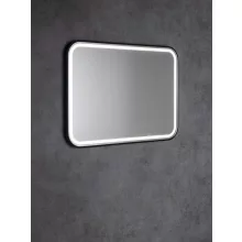   Sapho Cetis tükör LED világítással 100x70 cm, matt fekete CT100
