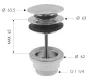 Sapho Click-Clack mosdólefolyó 5/4“, arany kivitelben