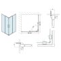 Polysan Lucis Line szögletes zuhanykabin 90x90 cm, átlátszó üveggel, króm profil DL1615