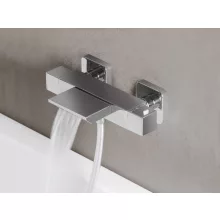   Sapho Dimy fali termosztátos kádtöltő csaptelep kaszkád kiömlővel, króm DM292