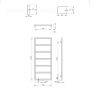 Sapho Denali fürdőszobai radiátor 550x1336 mm, struktúrált ezüst DN613SS