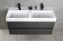 Sapho Odetta két fiókos mosdótartó szekrény 118x43,5 cm, matt antracit DT120-3434