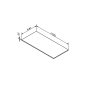 Sapho Odetta Rockstone pult 119x44 cm, gleccser fehér DTR119-0101