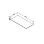 Sapho Odetta Rockstone pult 83x44 cm, Glacier fehér DTR83-0101
