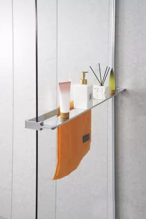 Polysan walk-in zuhanypolc törölközőtartóval EG1410 – Saniterline