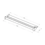 Polysan walk-in zuhanypolc törölközőtartóval EG1410 méretre vágható 60-140 cm Saniterline