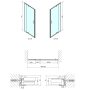 Polysan Easy Line állítható nyíló ajtó 880-1020 mm transzparent üveg, króm EL1715