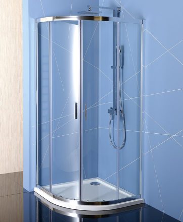 Polysan Easy Line íves zuhanykabin 190x80 cm transzparent üveg, króm EL2515