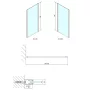 Polysan Easy Line oldalfal 70x190 cm Brick üveg, króm EL3138