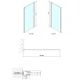 Polysan Easy Line oldalfal 80x190 cm Brick üveg, króm EL3238