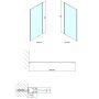 Polysan Easy Line oldalfal 90x190 cm Transzparent üveg, króm EL3315