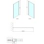 Polysan Easy Line oldalfal 90x190 cm Brick üveg, króm EL3338