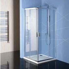   Polysan Easy Line szögletes zuhanykabin 900x800x1900 mm átlátszó üveg, króm profillal EL5315