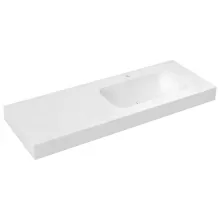   Sapho Emico jobbos Rockstone mosdó 200x50 cm, matt fehér EM200-B1R-L