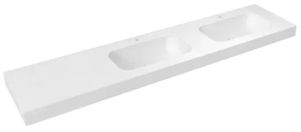 Sapho Emico Rockstone duplamosdó 230x50 cm, jobbos/matt fehér EM230-B2R-L