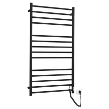   Sapho Redondo elektromos törölközőszárító radiátor 630x1160 mm időzítővel, matt fekete ER230BT