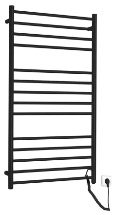 Sapho Redondo elektromos törölközőszárító radiátor 63x116 cm, matt fekete ER230BV