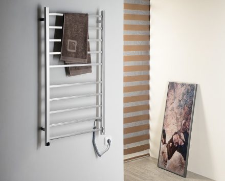 Sapho Eskinado elektromos törölközőszárító radiátor 620x1160 mm, inox ER430V