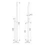 Sapho DuoPasso 45 W elektromos törölköző szárító radiátor 122x1700 mm időzítővel, króm ER730