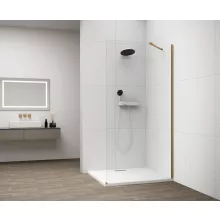   Polysan ESCA Walk-in zuhanyfal átlátszó üveggel 100x210 cm, matt arany ES1010-04