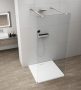 Polysan ESCA szabadon álló Walk-in zuhanyfal átlátszó üveggel 1000x2100 mm, króm ES1010-05