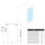 Polysan ESCA szabadon álló Walk-in zuhanyfal átlátszó üveggel 1000x2100 mm, króm ES1010-05