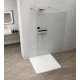 Polysan ESCA szabadon álló Walk-in zuhanyfal átlátszó üveggel 1000x2100 mm, matt arany ES1010-08