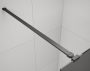 Polysan ESCA szabadon álló Walk-in zuhanyfal átlátszó üveggel 1100x2100 mm, matt fekete ES1011-06