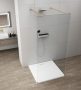 Polysan ESCA szabadon álló Walk-in zuhanyfal átlátszó üveggel 1100x2100 mm, matt arany ES1011-08