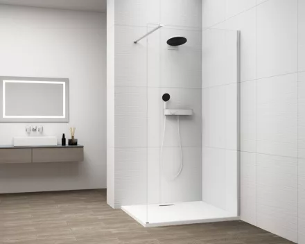 Polysan ESCA Walk-in zuhanyfal átlátszó üveggel 1200x2100 mm, króm ES1012-01