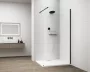 Polysan ESCA Walk-in zuhanyfal átlátszó üveggel 1200x2100 mm, matt fekete ES1012-02