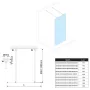 Polysan ESCA Walk-in zuhanyfal 1167x2100 mm transzparent üveg, AntiDrop bevonattal ES1012