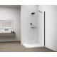 Polysan ESCA Walk-in zuhanyfal átlátszó üveggel 1300x2100 mm, matt fekete ES1013-02