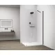 Polysan ESCA Walk-in zuhanyfal átlátszó üveggel 1300x2100 mm, matt fekete ES1013-02