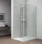 Polysan Esca Walk-in zuhanyfal átlátszó üveggel 1300x2100 mm, matt fehér profillal.