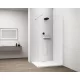 Polysan Esca Walk-in zuhanyfal átlátszó üveggel 1400x2100 mm, matt fehér profillal.