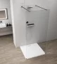 Polysan ESCA szabadon álló Walk-in zuhanyfal átlátszó üveggel 1400x2100 mm, matt fekete ES1014-06